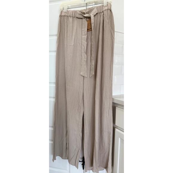 NEW Kori America Beige Flowy Dress Pants - Picture 1 of 3